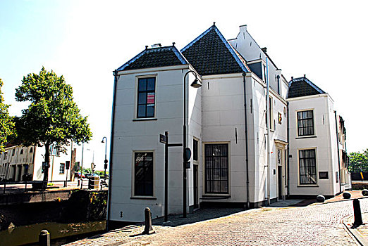 历史,房子,豪达城,荷兰南部,荷兰,欧洲