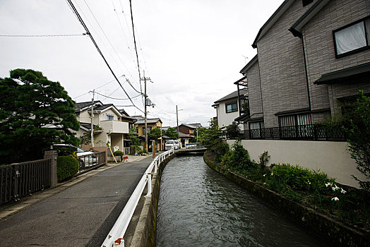 日本,岚山,民居