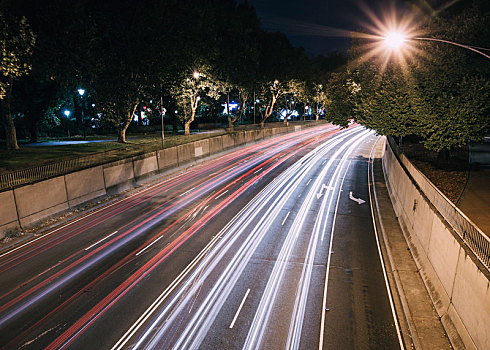 散焦,汽车,公路