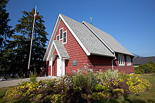 户外,教堂,温哥华岛,不列颠哥伦比亚省,加拿大