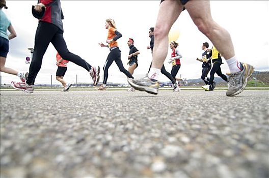 马拉松,跑步者,动感,仰视,2009年,巴登符腾堡,德国