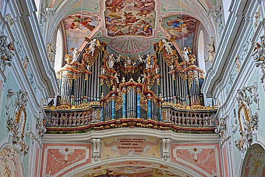 琴乐器,寺院,地区,巴登符腾堡,德国,欧洲