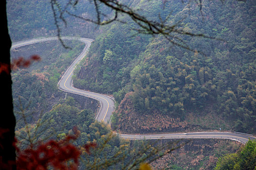 盘山公路,道路,蜿蜒山路