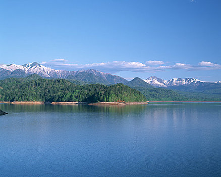 湖,山