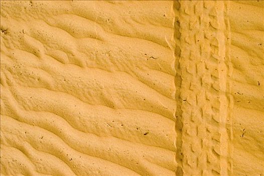 轮胎,黄色,沙漠,沙子,利比亚