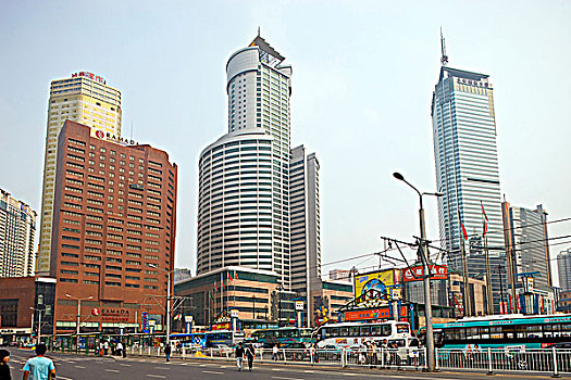摩天大楼,火车站,大连,中国