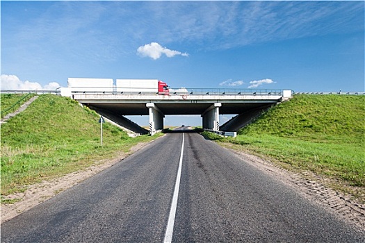 桥,上方,乡村道路