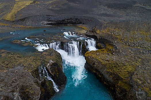 瀑布,火山地貌,冰岛,欧洲