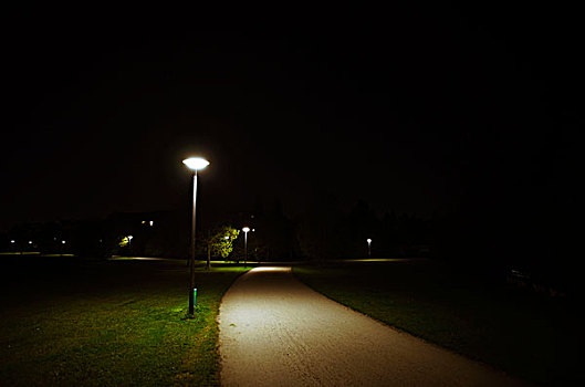 公园,灯光