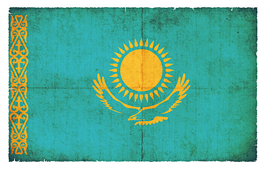 低劣,旗帜,哈萨克斯坦