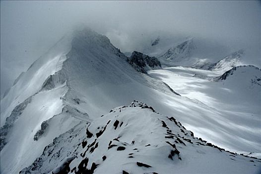 风景,模糊,山景,上面,蒙古,阿尔泰,靠近,乌布苏