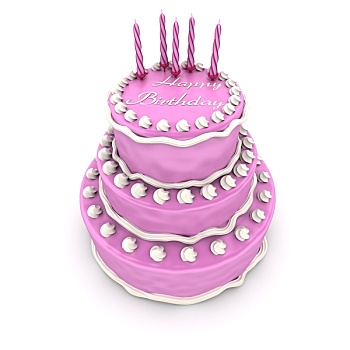印象深刻,粉色,生日蛋糕