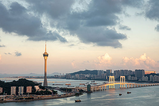 中国澳门城市风光夜景图片