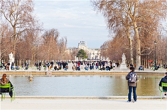 水塘,盆地,八边形,杜乐丽花园,巴黎