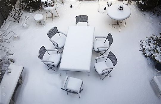 雪,内庭,后院