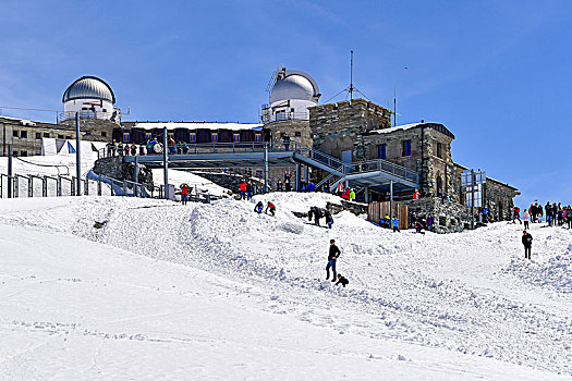 车站,观测,冬天,策马特峰,瑞士,欧洲