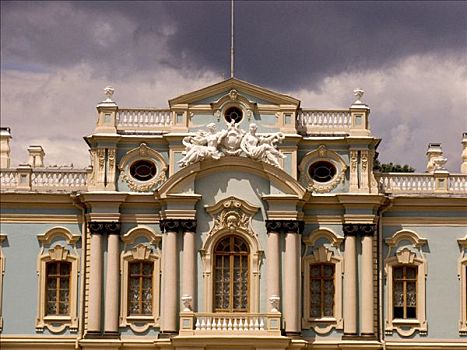 乌克兰,基辅,宫殿,政府,云,雷暴,2004年