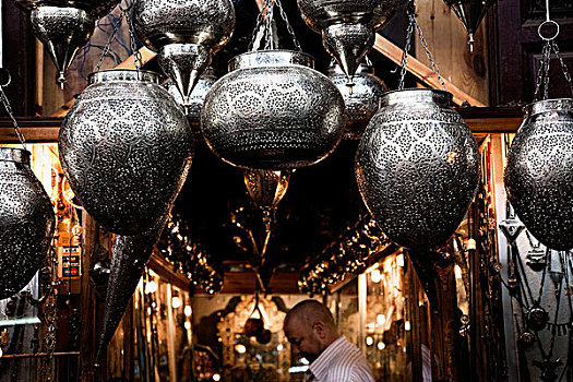 传统,灯笼,玛拉喀什,摩洛哥
