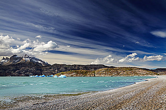 托雷德裴恩国家公园,湖,灰色,巴塔哥尼亚,智利