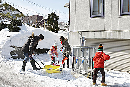 家庭,雪