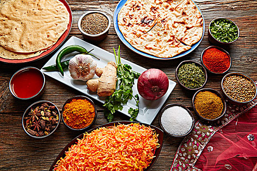 椰味米饭,印度,烹饪,食物,调味品,胡椒脆饼