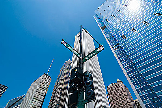 高层建筑,市区,芝加哥,伊利诺斯,美国