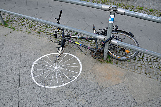 自行车,涂绘,德国,欧洲