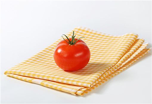 方格,茶巾,红色,西红柿