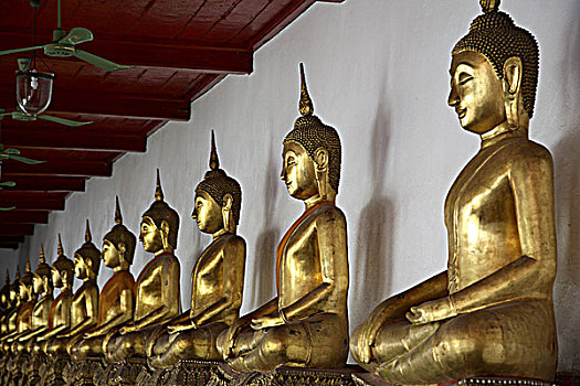 泰国,曼谷,玛哈泰寺,庙宇,佛像