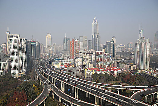 上海城市交通全景
