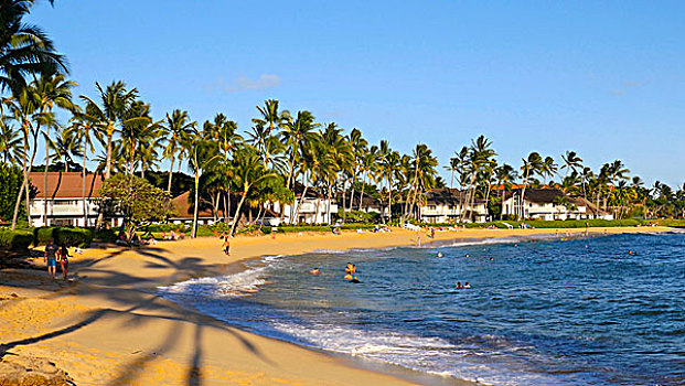 坡伊普,海滩,考艾岛,夏威夷