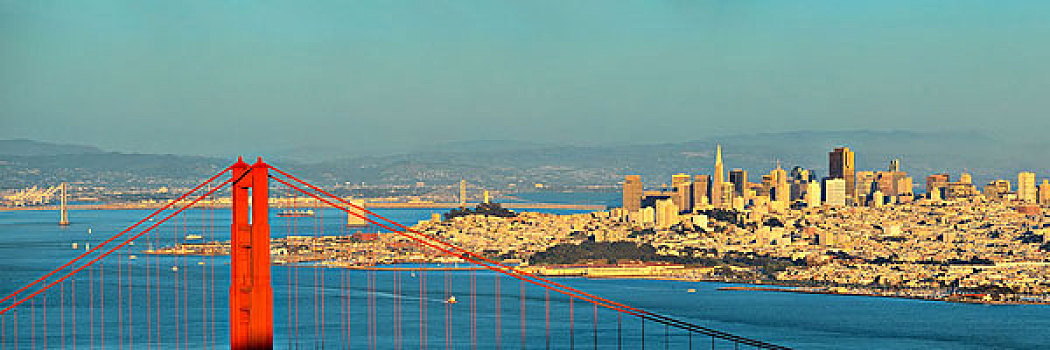 金门大桥,全景,旧金山,著名地标