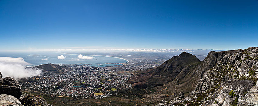 风景,桌山,开普敦,顶峰,西海角,南非,非洲