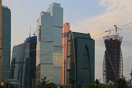 高层建筑,莫斯科,城市,区域,俄罗斯,欧洲