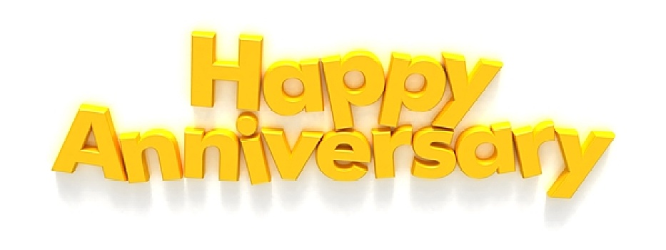高兴,周年纪念,黄色,文字,磁铁