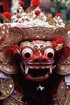 印度尼西亚,巴厘岛,面具,夸张风格,仪式,表演