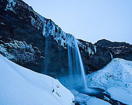 冬天,黎明,南,冰岛