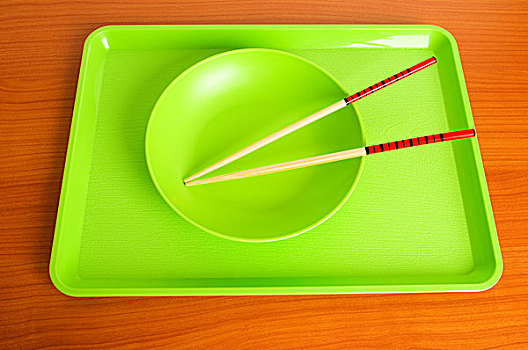 亚洲美食,概念,盘子,筷子