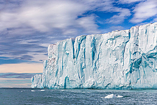 挪威,北极,斯瓦尔巴特群岛,壮观,局部,冰河