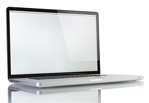 笔记本电脑,留白,白色,显示屏