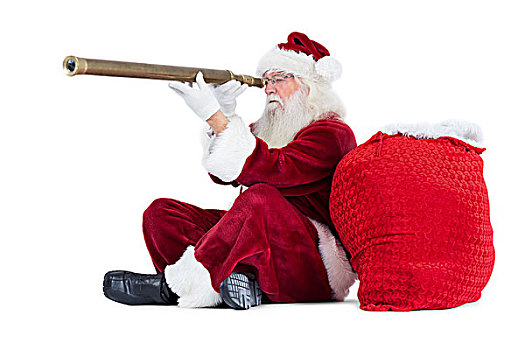 圣诞老人,看穿,望远镜