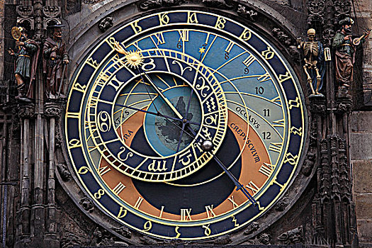 捷克共和国,布拉格,老市政厅,天文钟