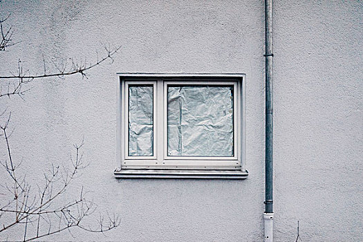 窗户,遮盖,铝箔