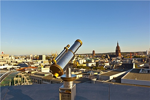望远镜,风景,法兰克福