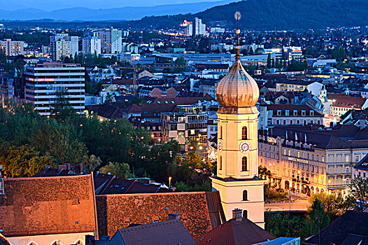 城市风光,格拉茨,蓝色,钟点,施蒂里亚,奥地利