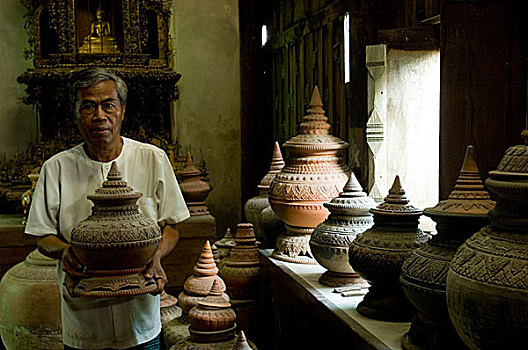博物馆,陶器,苏梅岛,岛屿,泰国,一月,2007年