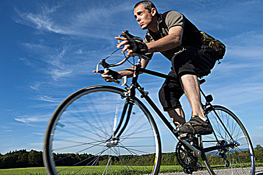 男人,骑自行车,迅速,公路自行车赛