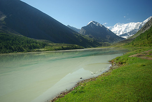 山,河,水流,峡谷,石头,岩石,陆地,靠近,漂亮,山景