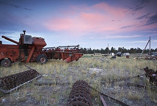 农机,草原,哈萨克斯坦