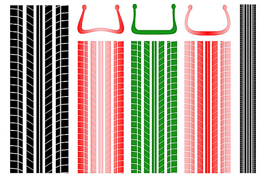 矢量,插画,轮胎印